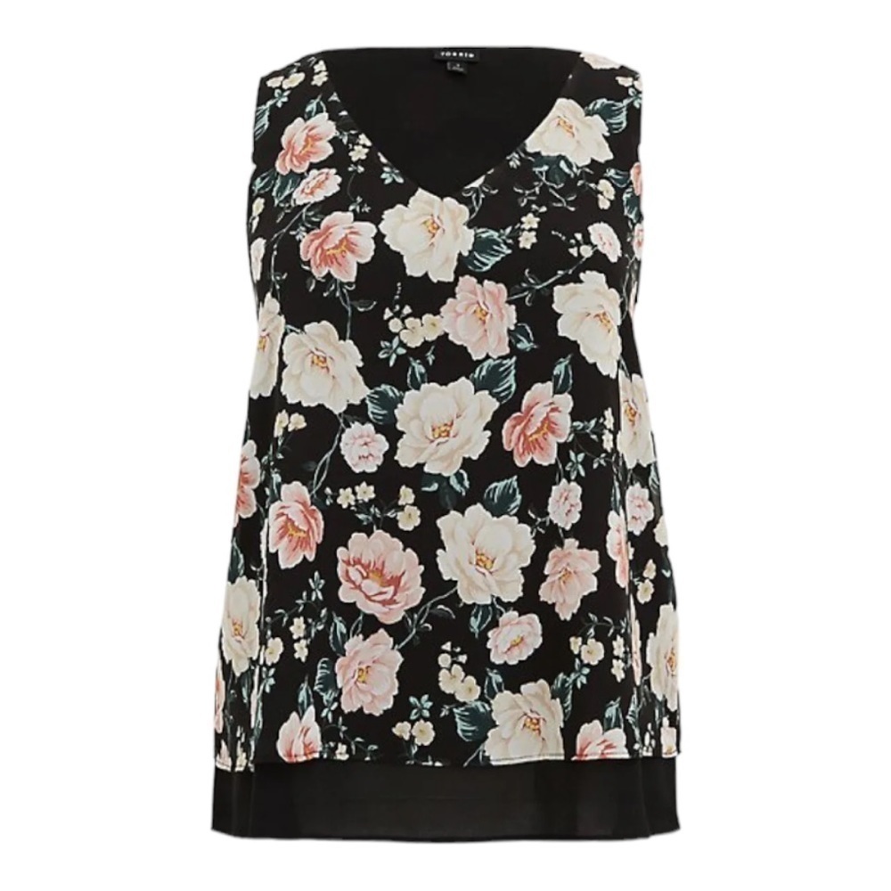 TORRID Georgette Double Layer Swing Tank